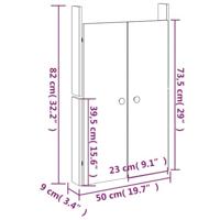VidaXL Kastdeurtjes voor buitenkeuken 2 st 50x9x82 cm grenenhout - thumbnail