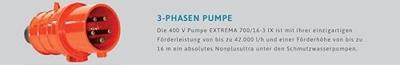 T.I.P. - Technische Industrie Produkte EXTREMA 700/16-3 IX 30275 Dompelpomp voor vervuild water 42000 l/h 16 m T.I.P. - Technische Industrie Produkte EXTREMA 700/16-3 IX 30275 Dompelpomp voor vervuild water 42000 l/h 16 m