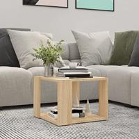 Salontafel 40x40x30 cm bewerkt hout sonoma eikenkleurig - thumbnail