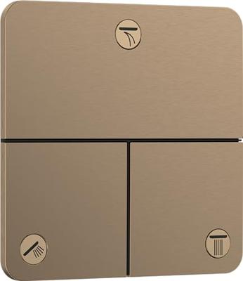 Hansgrohe ShowerSelect Comfort Q stopkraan inbouw voor 3 functies, Brushed Bronze Hansgrohe ShowerSelect Comfort Q stopkraan inbouw voor 3 functies, Brushed Bronze