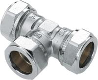 Bonfix knelkoppeling - T-stuk - 15mm x 15mm x 15mm - Vertint Messing - thumbnail