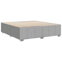 Bedframe zonder matras stof lichtgrijs 200x200 cm - thumbnail