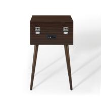 Crosley CR6236A-WA Jasper 3-Speed Bluetooth in/Out Vinyl Platenspeler Draaitafel met ingebouwde luidsprekers en afneembare poten, walnoot - thumbnail