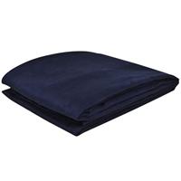 VidaXL Bankhoes microsuede marineblauw 140 x 210 cm - thumbnail