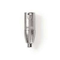 Nedis CAGP15930ME tussenstuk voor kabels XLR (3-pin) RCA Female Zilver - thumbnail