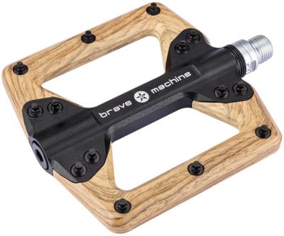 BRAVE pedaal "wood" platform pedal wood black/wood look