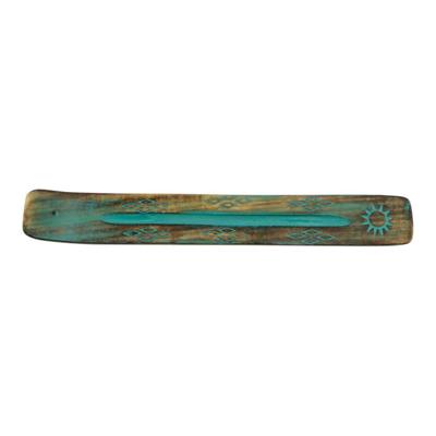 Wierook Plankje Diamanten Turquoise - 23 cm