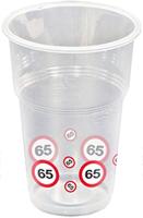 Folat drinkbekers wegwerp 65 jaar 350 ml 10 stuks | 24 stuks - thumbnail