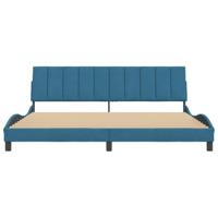 Bedframe zonder matras "Hanko" fluweel blauw 200x200 cm - thumbnail