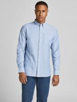 JACK & JONES PREMIUM gemêleerd slim fit overhemd JPRBLUBROOK cashmere blue - thumbnail