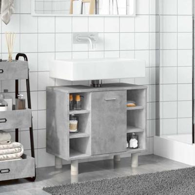 Badkamerkast 60x32x53,5 cm spaanplaat betongrijs Badkamerkast 60x32x53,5 cm spaanplaat betongrijs