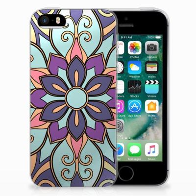 Apple iPhone SE | 5S | TPU Case | Purple Flower Apple iPhone SE | 5S | TPU Case | Purple Flower