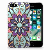 Apple iPhone SE | 5S | TPU Case | Purple Flower - thumbnail
