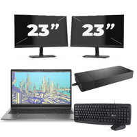 HP ZBook Firefly 15 G8 - Intel Core i7-11e Generatie - 15 inch - 8GB RAM - 256GB SSD - Windows 11 Home + 2x 23 inch Monitor - thumbnail