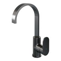 BRAUER Gunmetal Edition hoge opbouw wastafelmengkraan met draaibare platte uitloop model C gunmetal geborsteld PVD - thumbnail