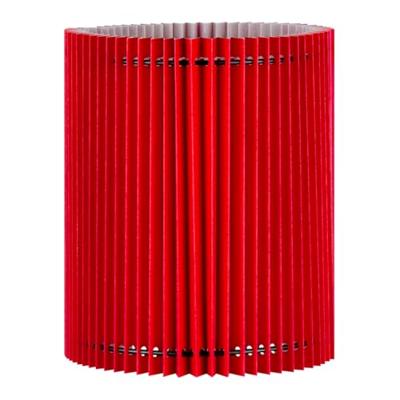 Papieren Gevouwen Lampenkap - Cilindrisch - Rood - ø20 x 24 cm - E27 fitting - Voor Tafellampen - Ontworpen voor woonkamer en eetkamer