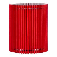 Papieren Gevouwen Lampenkap - Cilindrisch - Rood - ø20 x 24 cm - E27 fitting - Voor Tafellampen - Ontworpen voor woonkamer en eetkamer - thumbnail
