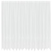 VidaXL Kantgordijn met gordijnen bloemen wit 245 x 400 cm polyester - thumbnail