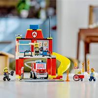Lego City 60375 Brandweerkazerne en Brandweerwagen - thumbnail