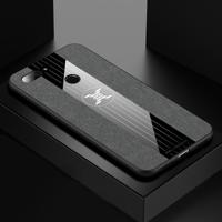 Voor Xiaomi Mi 8 Lite XINLI stiksels doek textuur schokbestendige TPU beschermhoes (grijs) - thumbnail
