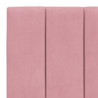 Bed met matras "Hanko" fluweel roze 90x200 cm - thumbnail
