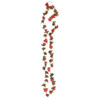 Kunstbloemslingers 6 st 240 cm rood - thumbnail