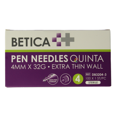 Betica Pennaalden Quinta steriel 4mmx32g 100 Stuks