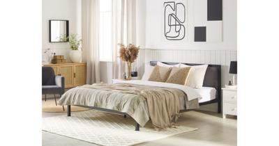 Beliani - CLAMART - Tweepersoonsbed - Zwart - 160 x 200 cm - Metaal