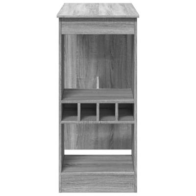 Bartafel met rekken 90x47,5x103,5 cm bewerkt hout grijs sonoma