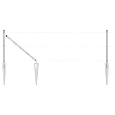 VidaXL Afrasteringspaal 7 pcs zilver staal