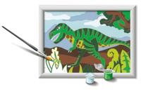 Ravensburger creart schilderen op nummer - dwalende dinosaurus - thumbnail