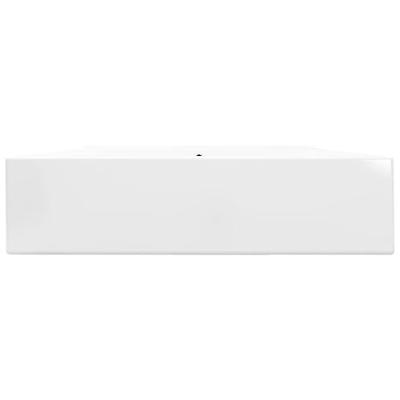 VidaXL Wastafel met kraangat rechthoekig 60x46 cm keramiek wit