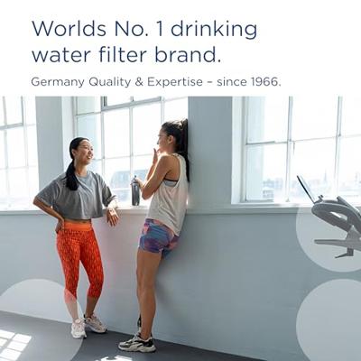 Brita Active blauwe fles met 2 schijven filters