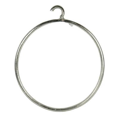 Hanger cirkel zilverkleurig 53 cm | 2 stuks
