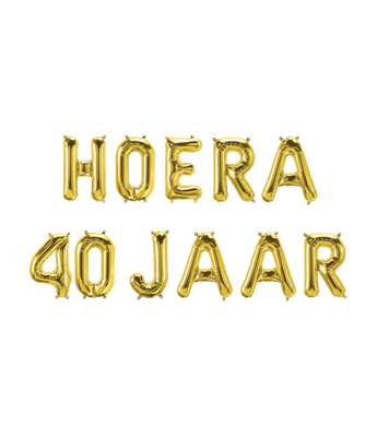 Set Folie Ballonnen - Hoera 40 Jaar Goud