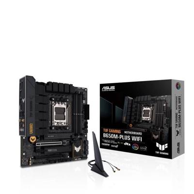 Asus TUF GAMING B650M-PLUS WIFI Moederbord Socket AMD AM5 Vormfactor Micro-ATX Moederbord chipset AMD® B650 Asus TUF GAMING B650M-PLUS WIFI Moederbord Socket AMD AM5 Vormfactor Micro-ATX Moederbord chipset AMD® B650