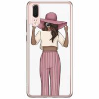 Huawei P20 siliconen hoesje - Summer girl - thumbnail