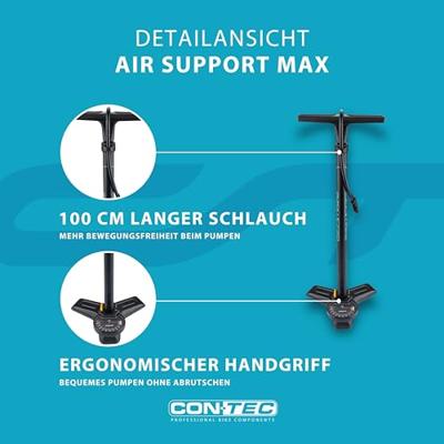 CONTEC vloerpomp "air support max" ct hand compressor air support max black/green - thumbnail
