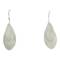 Zilveren Oorbellen Blad Ovaal - thumbnail