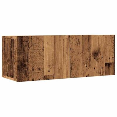 Tv-meubels 2 st wandgemonteerd 80x30x30 cm oud houtkleurig