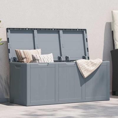 Tuinbox 270 L PP rattan grijs