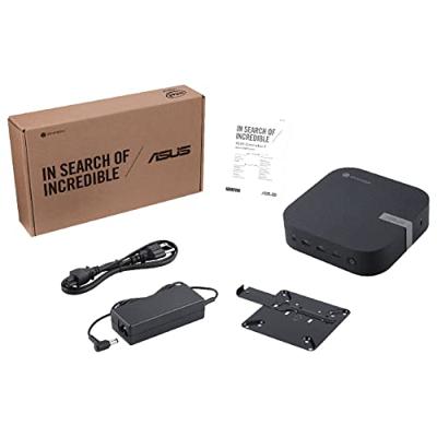 ASUS CHROMEBOX5-SC002UN Mini Desktop PC (Intel Celeron 7305 processor, geïntegreerde Intel UHD graphics, 4GB DDR4 geheugen, 128 GB M.2 NVMe PCIe 3.0 SSD, WIFI 6E, Chrome OS) zwart