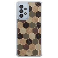 Samsung Galaxy A53 hybride hoesje - Kubus groen bruin - thumbnail