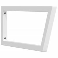 VidaXL Wandbeugels voor wasbak 2 st trapezium staal wit - thumbnail