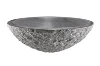 Wiesbaden Raw waskom rond hamerslag 42x14 cm hardsteen gezoet - thumbnail