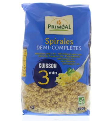 Primeal Halfvolkoren spiralen snelkook 3 minuten bio 500 Gram