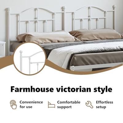 Hoofdbord 180 cm metaal wit Hoofdbord 180 cm metaal wit