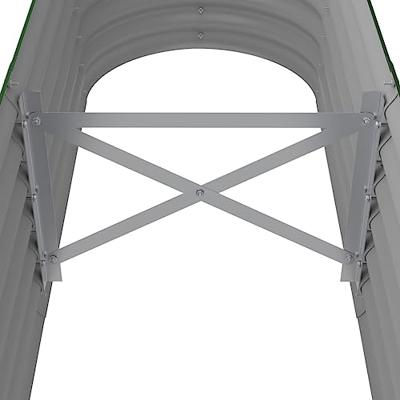 VidaXL Plantenbak 152x40x36 cm gepoedercoat staal groen