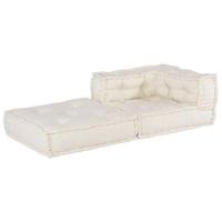 Modulaire poef 70x70x54 stof crme - thumbnail