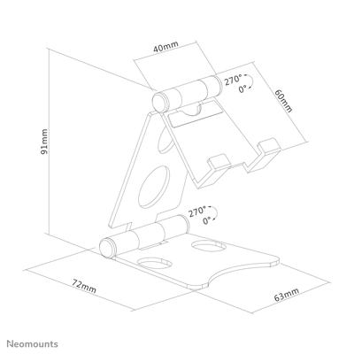 Neomounts Telefoon Stand DS10-150SL1 Telefoonhouder Zilver